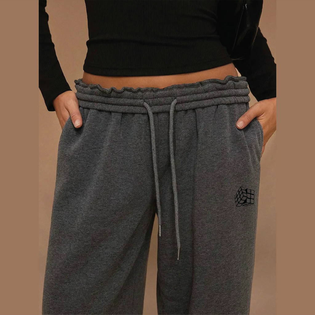THE SHIFT FLEECE LINED WIDE LEG SWEAT PANTS