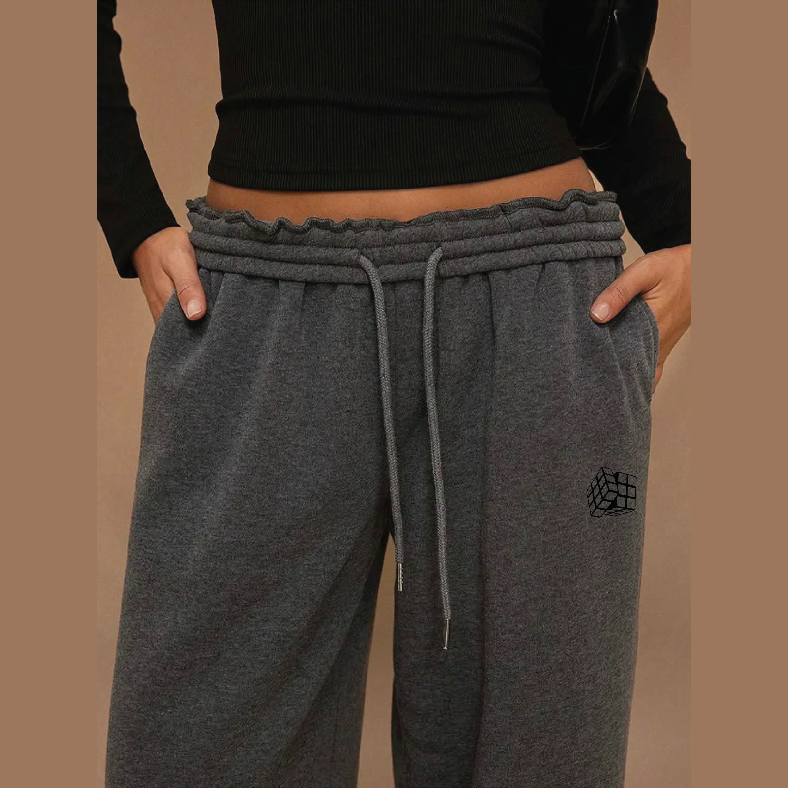 THE SHIFT FLEECE LINED WIDE LEG SWEAT PANTS