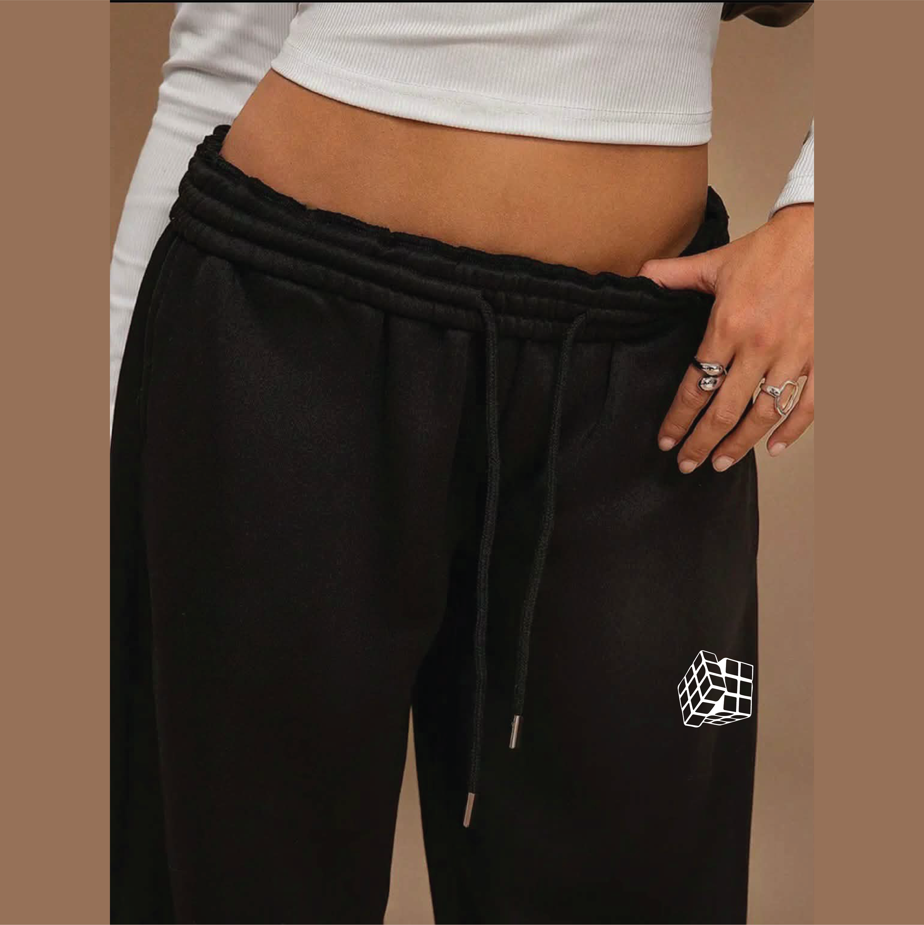 THE SHIFT FLEECE LINED WIDE LEG SWEAT PANTS
