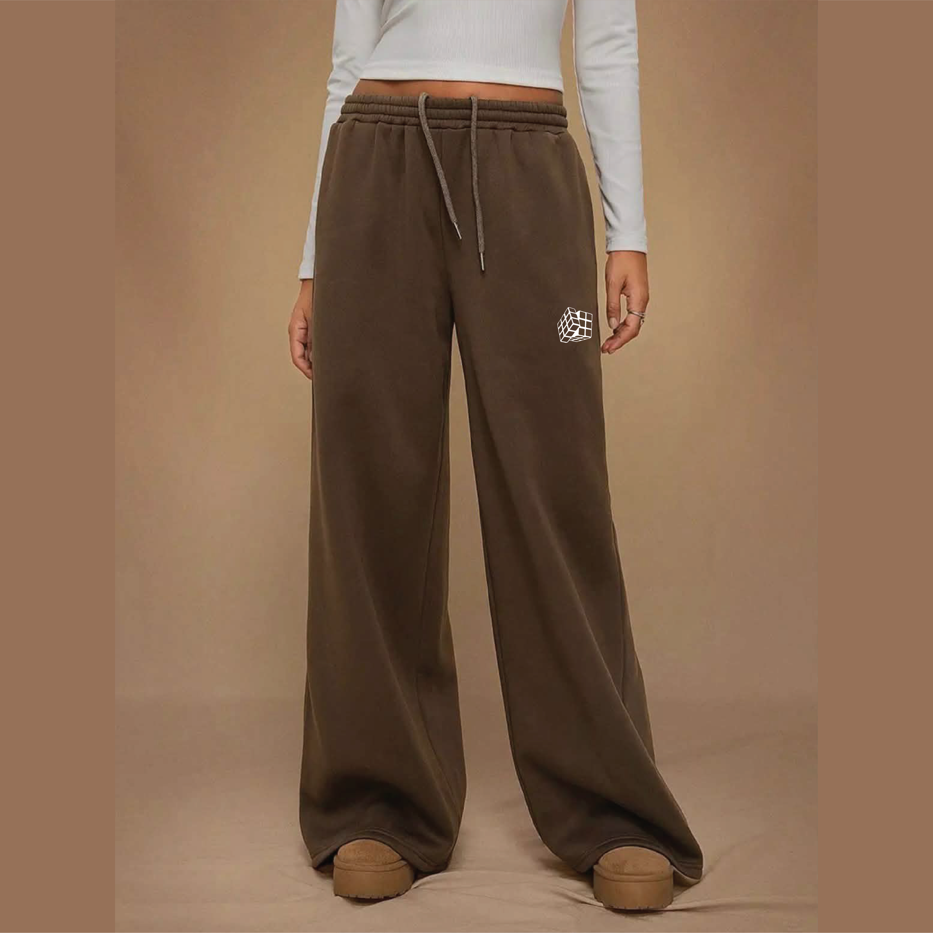 THE SHIFT FLEECE LINED WIDE LEG SWEAT PANTS