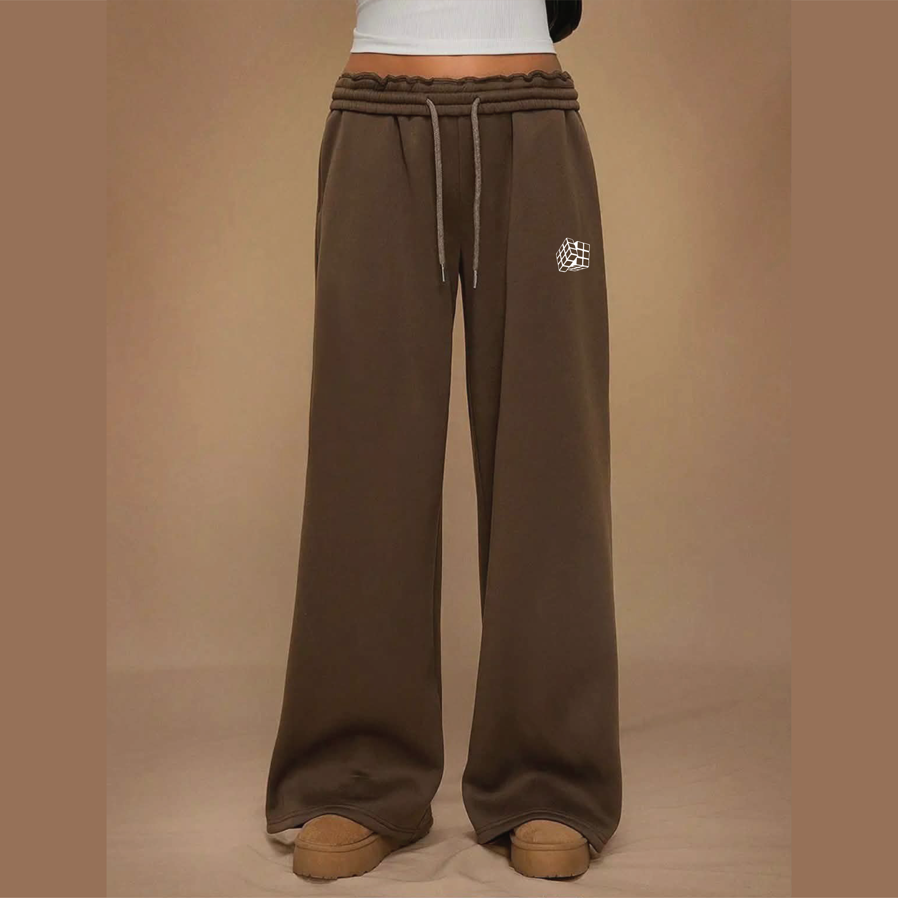 THE SHIFT FLEECE LINED WIDE LEG SWEAT PANTS