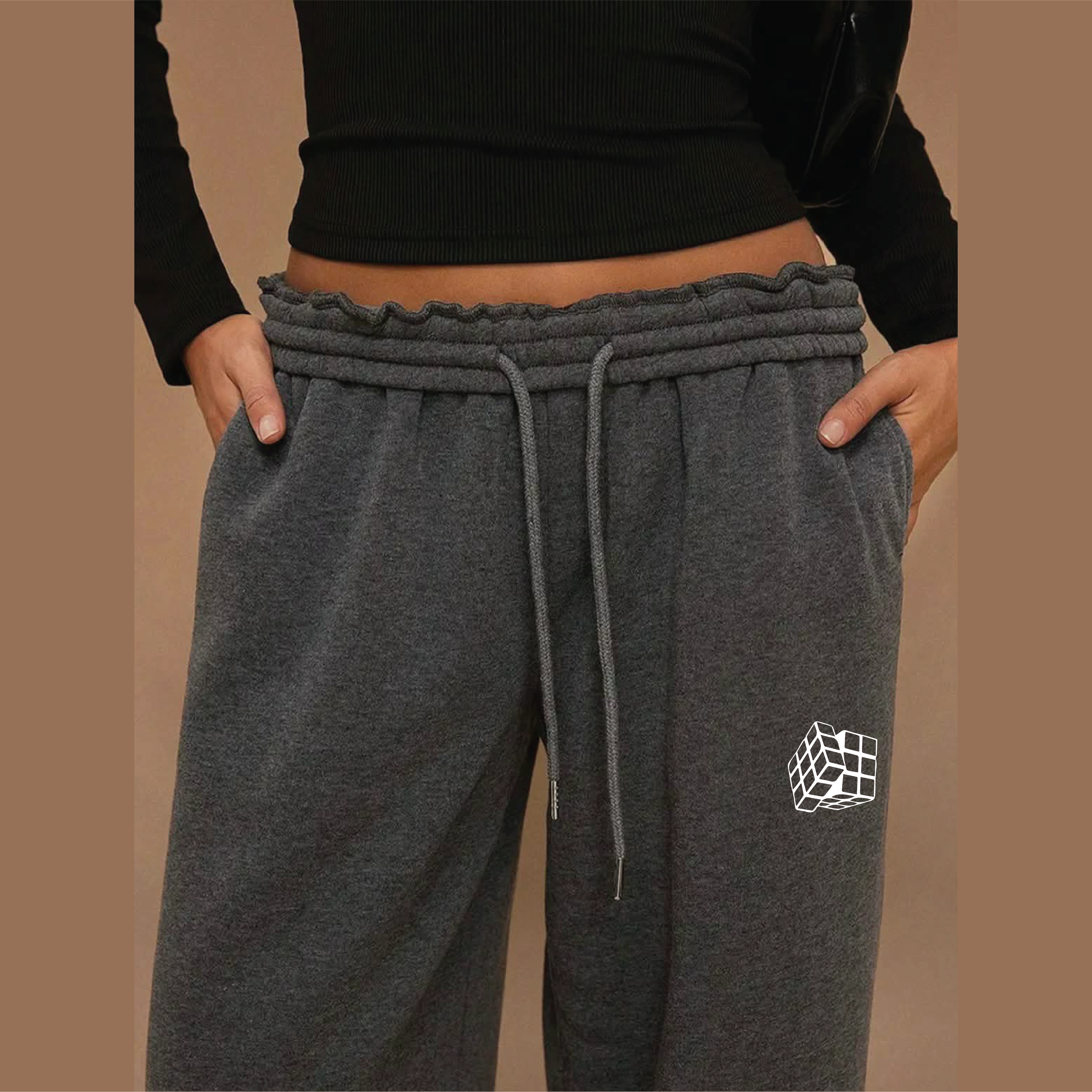 THE SHIFT FLEECE LINED WIDE LEG SWEAT PANTS